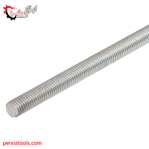 پیچ متری آهنی سفید سایز 6 میلیمتر